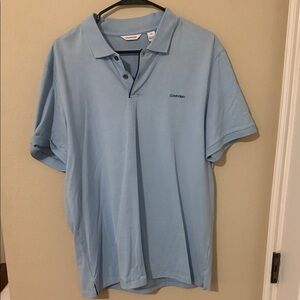 Calvin Klein Men's Sky Blue Polo Shirt